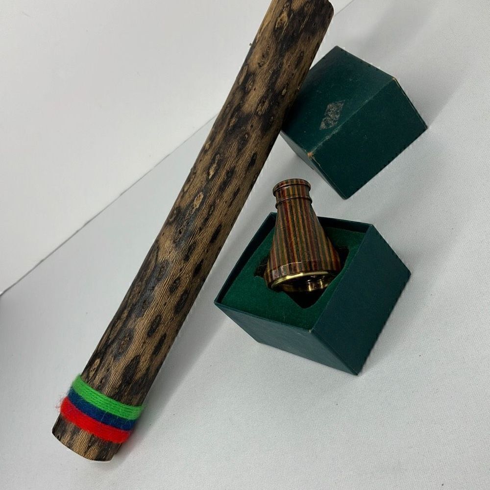 Bamboo Rainstick Hand Percussion Instruments with Kaleidoscope Eye